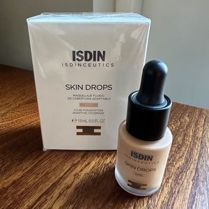 ISDIN Skin Drops, Full Coverage Lightweight Liquid Foundation, 0.5 fl. oz (Sand)